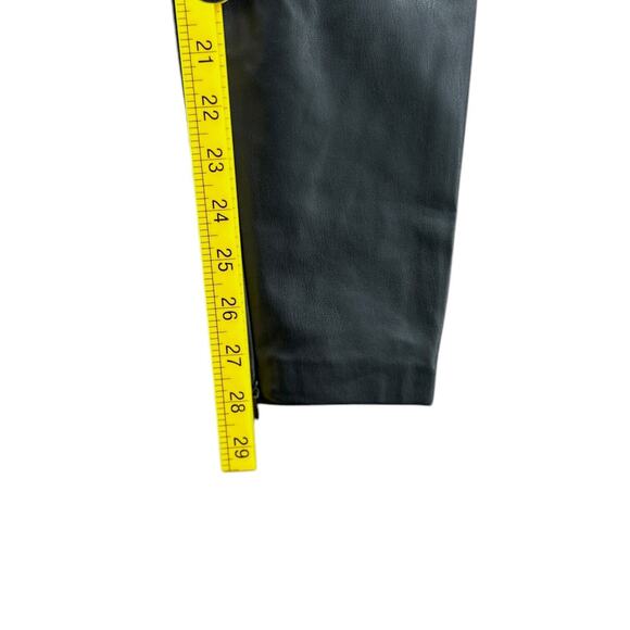 Zara Black‎ Faux Leather Skinny Pants Zipper Ankles High-Waisted Womens Small - Picture 8 of 8
